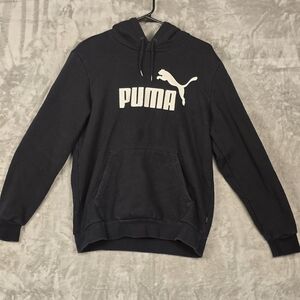 PUMA Men's Black Sweatshirt with White Logo